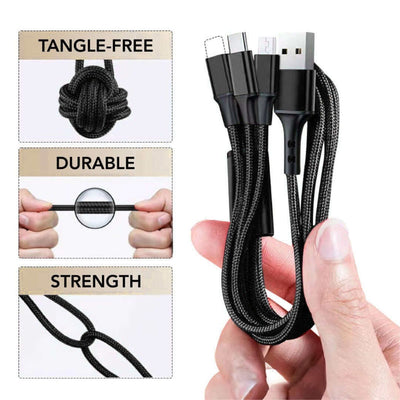 3 IN 2 Fast Charging Cable by Corporate Gift Store Singapore