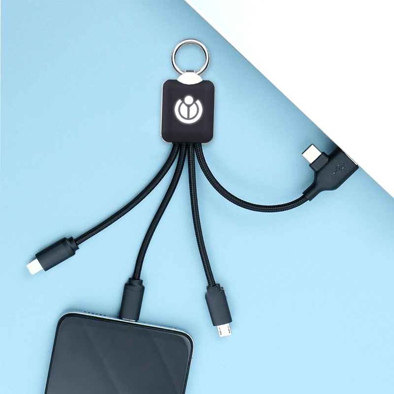 3 in 2 Fast Charging Cable (Rectangular) by Corporate Gift Store Singapore