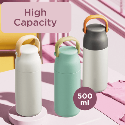 Fancy 500ml Vacum Flask With Cup & Handle by Corporate Gift Store Singapore