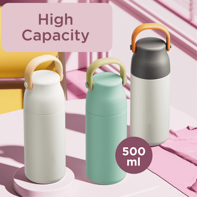 Fancy 500ml Vacum Flask With Cup & Handle by Corporate Gift Store Singapore
