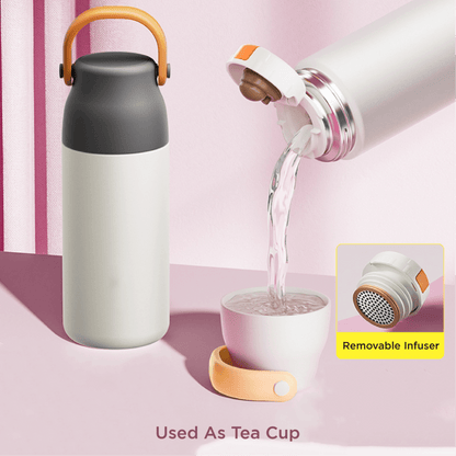 Fancy 500ml Vacum Flask With Cup & Handle by Corporate Gift Store Singapore