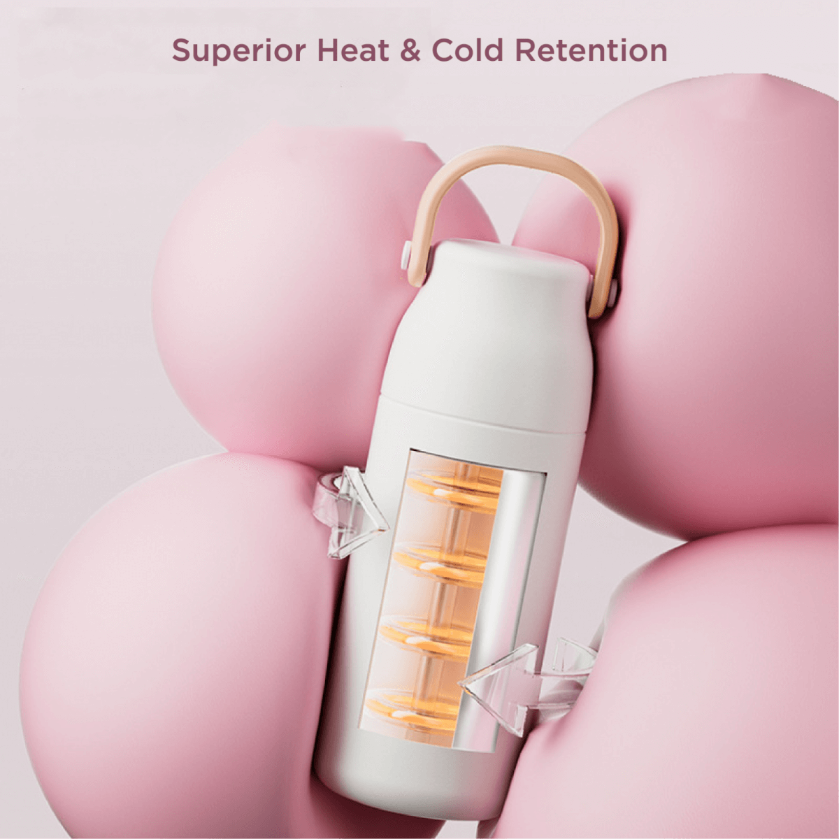 Fancy 500ml Vacum Flask With Cup & Handle by Corporate Gift Store Singapore