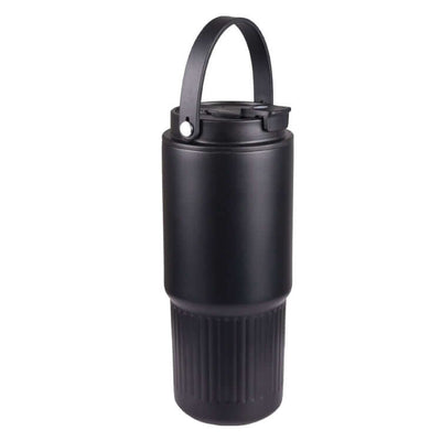 700ml Thermo Mug With Straw and Handle in black, perfect for beverages and corporate gifts.