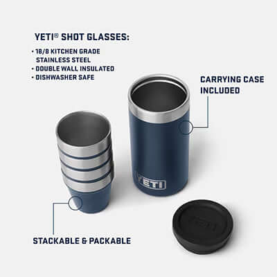Yeti Shot Glasses with Carrying Case by Corporate Gift Store Singapore