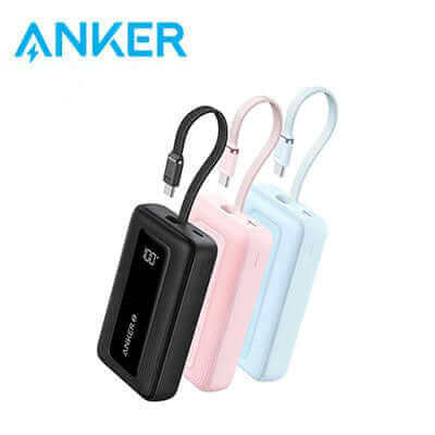 Anker Zolo Powerbank 10000mAh 30W Power Bank Portable Charger with Built-in USB C Cable by Corporate Gift Store Singapore