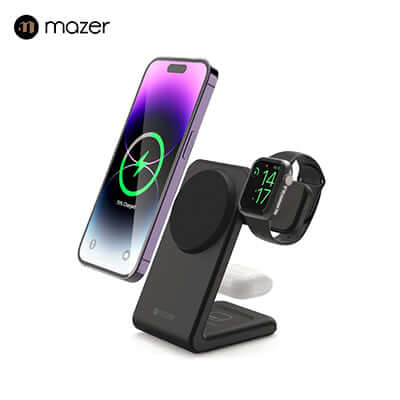 Mazer MagStand One 3-in -1 Wireless Charger by Corporate Gift Store Singapore