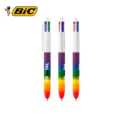BIC 4 Colours Rainbow Decor Ballpoint Pen Corporate Gift Singapore