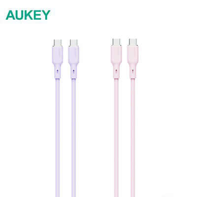 Aukey CB-SCC101/CB-SCC102 Circlet Blink 100W Silicone USB-C to USB-C Cable