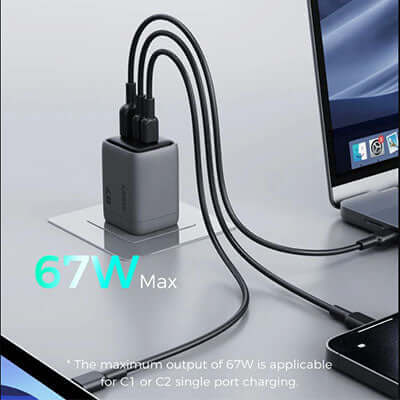 Aukey PA-C3 Comet Mix 3 67W PD Wall Charger with GaN Technology by Corporate Gift Store Singapore