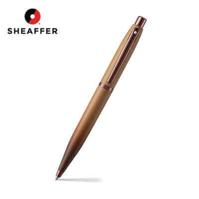 Sheaffer® Coffee Edition Matt Brown Ballpoint Pen with Regal Brown PVD Trims by Corporate Gift Store Singapore
