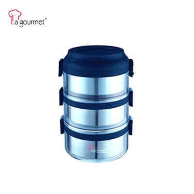 La Gourmet Pack To Go 2.35L 3-Tier Carrier With Removeable S/S Inner Bowl by Corporate Gift Store Singapore