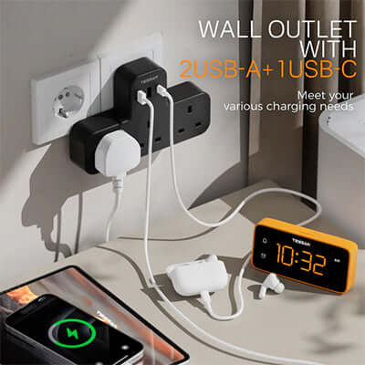 TESSAN Multi-Ports Extension Wall Plug by Corporate Gift Store Singapore