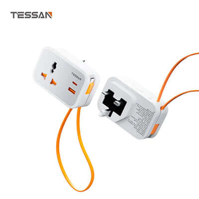 TESSAN Wall Plug Socket Extender with USB-C Cable by Corporate Gift Store Singapore