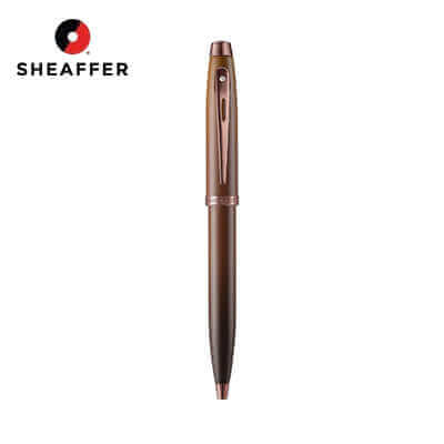 Sheaffer® Coffee Edition Matt Brown Ballpoint Pen with Regal Brown PVD Trims by Corporate Gift Store Singapore