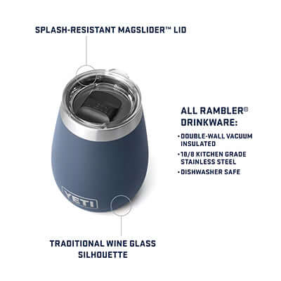 Yeti Rambler® 10 oz Wine Tumbler with Magslider™ Lid by Corporate Gift Store Singapore