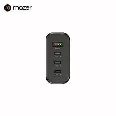 Mazer GaNPrestige 140W Gan Wall Charger With Travel Pins (4 Ports) by Corporate Gift Store Singapore