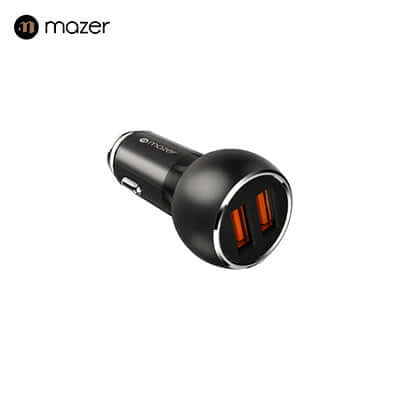 Mazer 36W Dual USB-A Car Charger by Corporate Gift Store Singapore