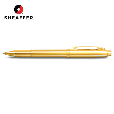 Sheaffer® 100 Glossy PVD Gold Rollerball Pen With PVD Gold Trim by Corporate Gift Store Singapore