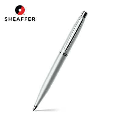 Sheaffer Strobe Silver Ballpoint Pen with Chrome Trims and Small Notebook Gift Set by Corporate Gift Store Singapore