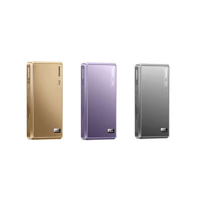 Remax FP-36 Magnetic Suction Wireless Charging Powerbank 5000mAh in gold, purple, and silver colors.