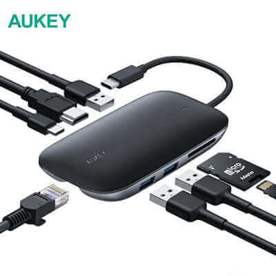 Aukey CB-C71 8-in-1 USB-C Hub by Corporate Gift Store Singapore