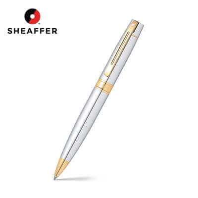 Sheaffer® 300 Chrome with Gold Trims Ballpoint Pen by Corporate Gift Store Singapore