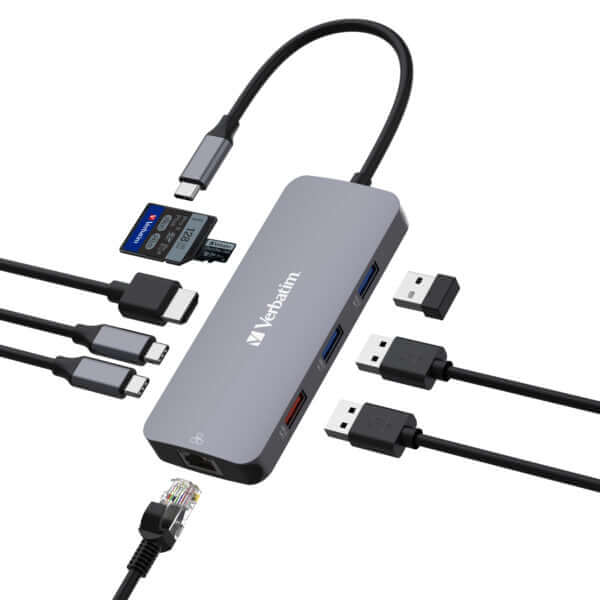 Verbatim USB-C Pro Multiport Hub 9 Port (CMH-09) by Corporate Gift Store Singapore