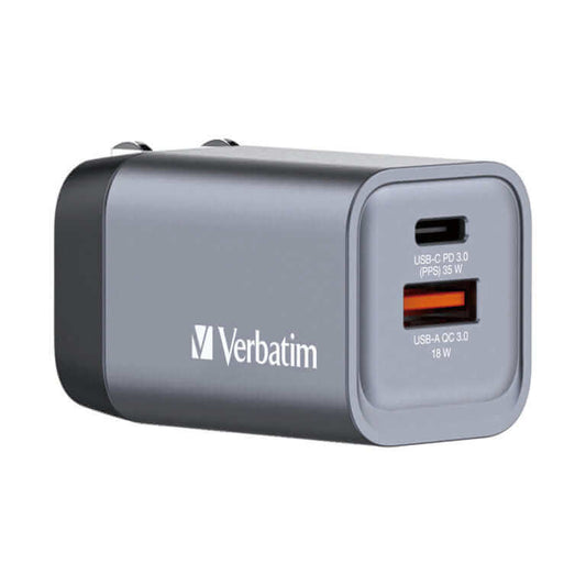 Verbatim 2-Port 35W GaN Charger 32200 by Corporate Gift Store Singapore