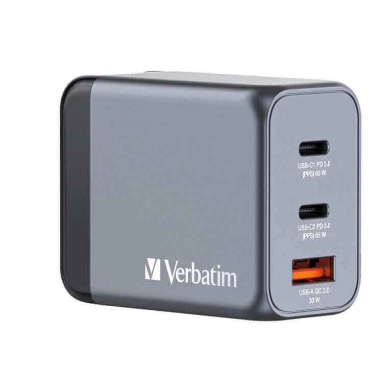 Verbatim 3-Port 65W GaN Charger 32201 by Corporate Gift Store Singapore