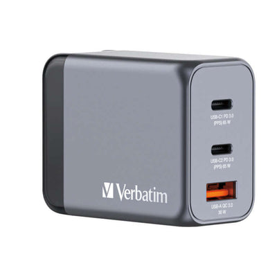 Verbatim 3-Port 65W GaN Charger 32201