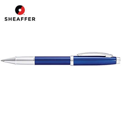Sheaffer® 100 Glossy Blue with Chrome Trims Rollerball Pen by Corporate Gift Store Singapore