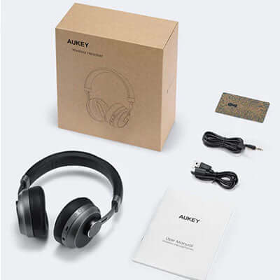 Aukey EP-B52 Wireless Over-Ear Headphones with Microphones by Corporate Gift Store Singapore