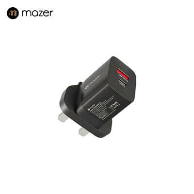 Mazer GaNPrestige 20W GaN Wall Charger (2 Ports) by Corporate Gift Store Singapore