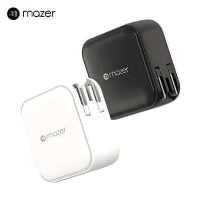 Mazer Compact 100W Gan Wall Charger with Travel Pins (4 Ports) by Corporate Gift Store Singapore