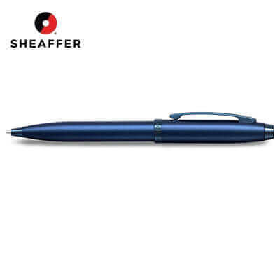 Sheaffer® Satin Blue Ballpoint Pen With PVD Blue Trim by Corporate Gift Store Singapore