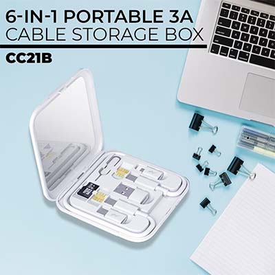 6 in 1 Multicable Box with Mirror and Phone Stand by Corporate Gift Store Singapore