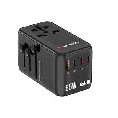 Verbatim Charge ‘n’ Travel Adapter 5 Port 85W Retractable Cable (CNT-02) Corporate Gift Singapore