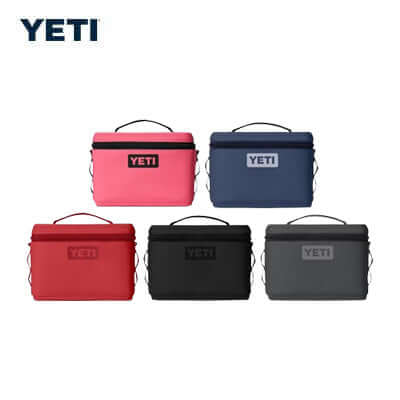 Yeti Daytrip® 9L Insulated Box in five color options, perfect for outdoor adventures and corporate gifts.