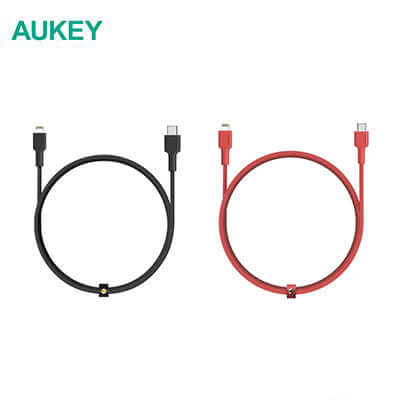 Aukey CB-CL2 USB C to Lightning Cable Nylon Braided 2M by Corporate Gift Store Singapore