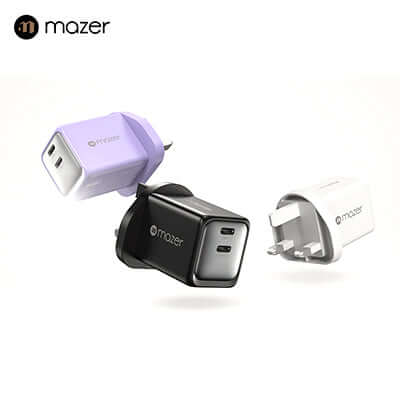 Mazer GaNPrestige 48W GaN Wall Charger (2 Ports) by Corporate Gift Store Singapore