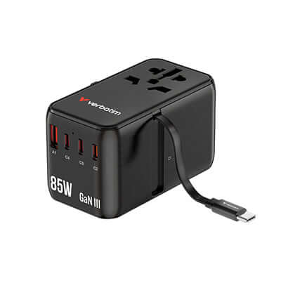 Verbatim Charge ‘n’ Travel Adapter 5 Port 85W Retractable Cable (CNT-02) Corporate Gift Singapore