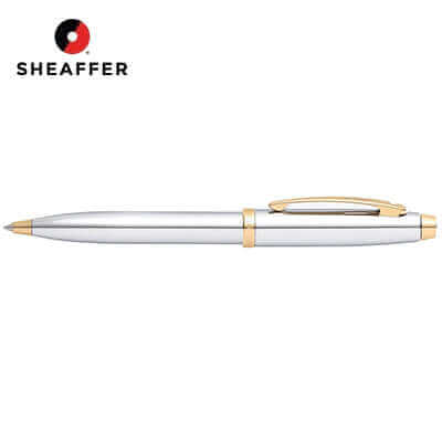 Sheaffer® 100 Chrome with Gold Trims Ballpoint Pen by Corporate Gift Store Singapore