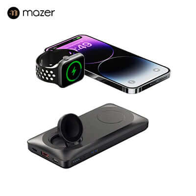 Mazer MagAir14 Duo 10,000mAh Magnetic Wireless Power Bank by Corporate Gift Store Singapore