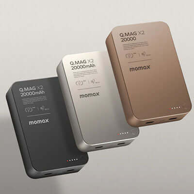Momax Q.Mag X2 Magnetic Wireless Power Bank 20000mAh - Gen 2 by Corporate Gift Store Singapore