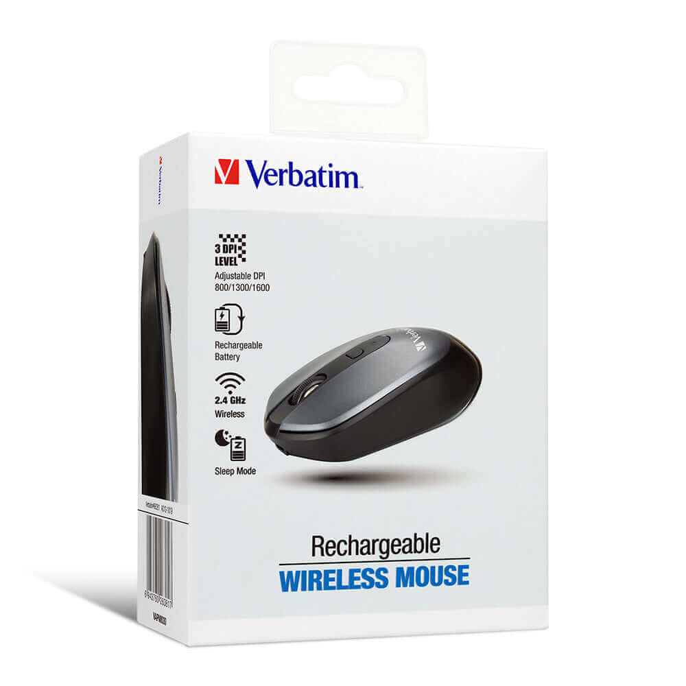 Verbatim Rechargeable Wireless Mouse 66381 by Corporate Gift Store Singapore