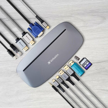 Verbatim 13-in-1 Type C Docking Station with AC Adaptor 100W by Corporate Gift Store Singapore