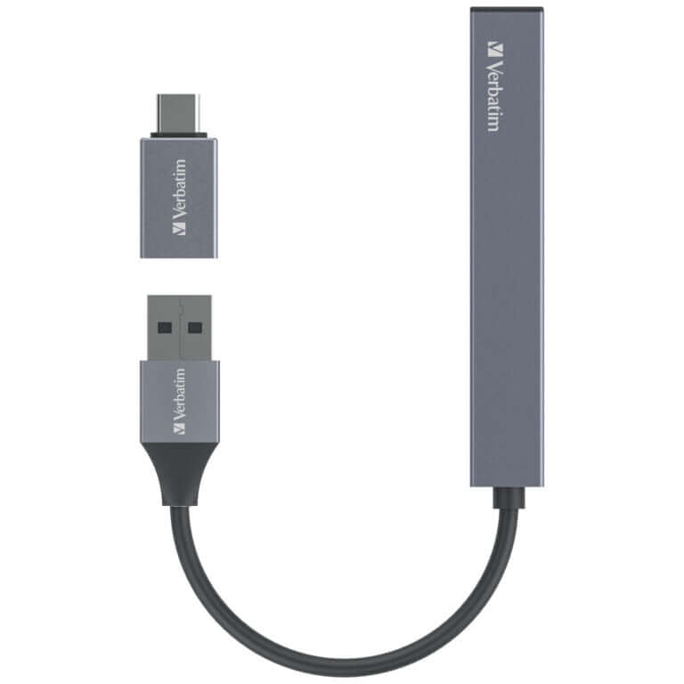 Verbatim 4-in-1 USB Hub with Type C Adaptor 66753 by Corporate Gift Store Singapore