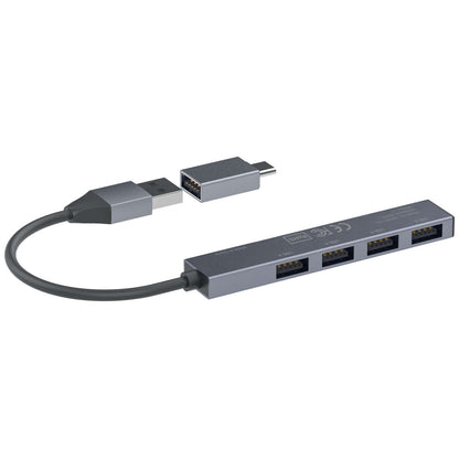 Verbatim 4-in-1 USB Hub with Type C Adaptor 66753 by Corporate Gift Store Singapore