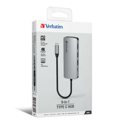 Verbatim 9-in-1 Type C Hub 66899 by Corporate Gift Store Singapore