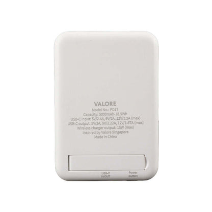 Valore 20W-PD 5000mAh Power Bank with Magnetic Wireless Charging (PD17) by Corporate Gift Store Singapore